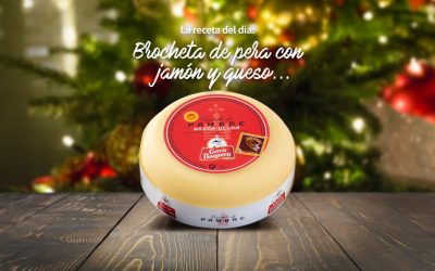 #LoBuenoUne, también en Navidad: receta brocheta de pera con jamón y queso