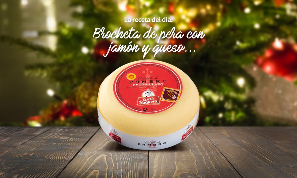 #LoBuenoUne, también en Navidad: receta brocheta de pera con jamón y queso