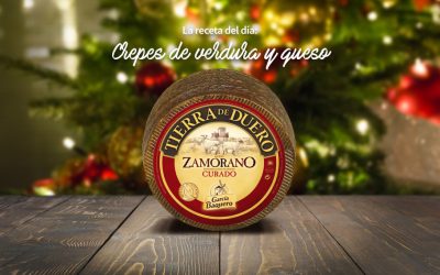 #LoBuenoUne, también en Navidad: receta de crepes rellenas de puerro, calabacín y Queso D.O.P Tierra del Duero Zamorano García Baquero