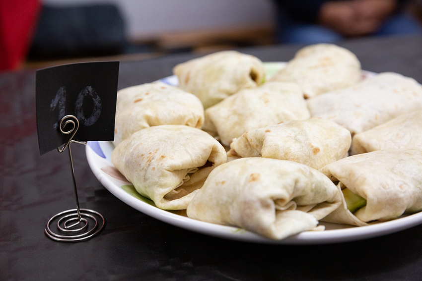 Feria de la tapa con queso de Miajadas.  Tapa: burritos de costa rica con queso semicurado y curado Maestría García Baquero