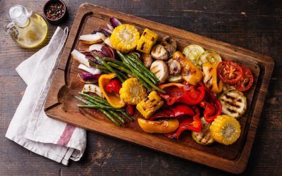 Verduras asadas con queso