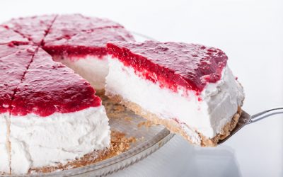 Tarta de queso fresco Burgos Línea con fresas