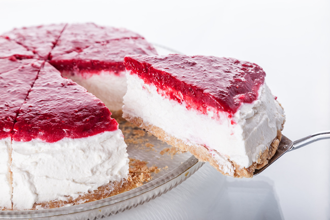 Tarta de queso fresco Burgos Línea con fresas