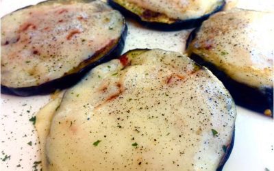 Timbal de berenjena con bacalao y queso García Baquero